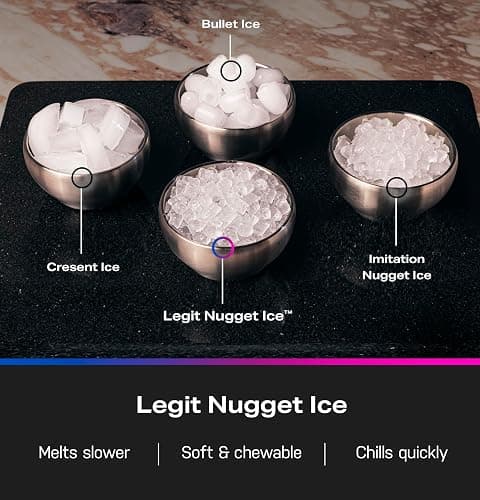 GE Profile Opal 2.0 XL with 1 Gallon Tank, Chewable Crunchable Countertop Nugget Ice Maker, Scoop included, 38 lbs in 24 hours, Pellet Ice Machine with WiFi & Smart Connected, Stainless Steel thumbnail 8