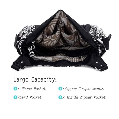 Angel Kiss Large Purses and Handbags for Women Washed Faux Leather Crossbody Hobo Satchel Shoulder Handbag Tote Purse thumbnail 4