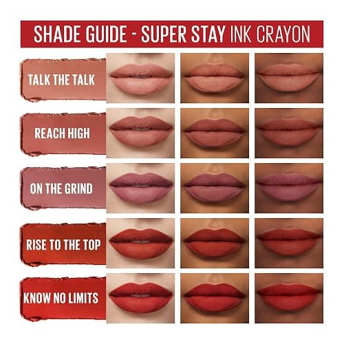 Maybelline Super Stay Ink Crayon Lipstick Makeup, Precision Tip Matte Lip Crayon with Built-in Sharpener, Longwear Up To 8Hrs, Reach High, Rosey Mauve, 1 Count thumbnail 8