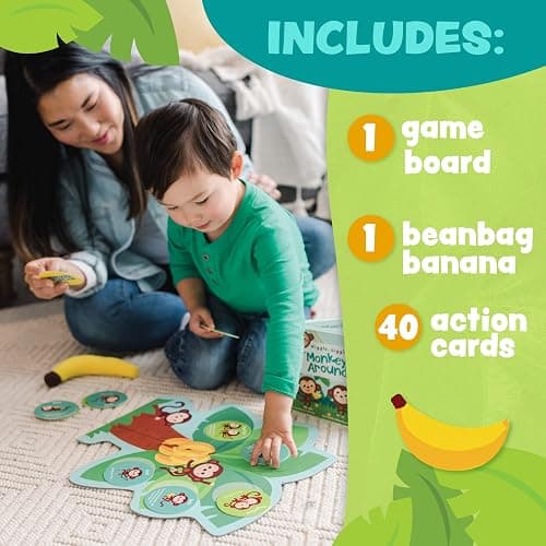 Peaceable Kingdom Monkey Around First Game for Toddlers Interactive Play with Parent Ages 2+ thumbnail 4