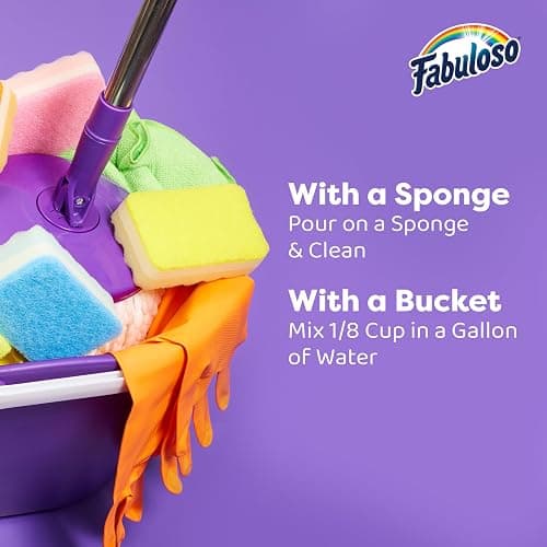 Fabuloso 2X All-Purpose Cleaner, Refreshing Lemon Scent, 56 fl oz | No Rinse Floor Cleaner, Long-Lasting Freshness, Multi-Purpose Cleaner, Concentrated Formula, Everyday Cleaning, No Residue thumbnail 8