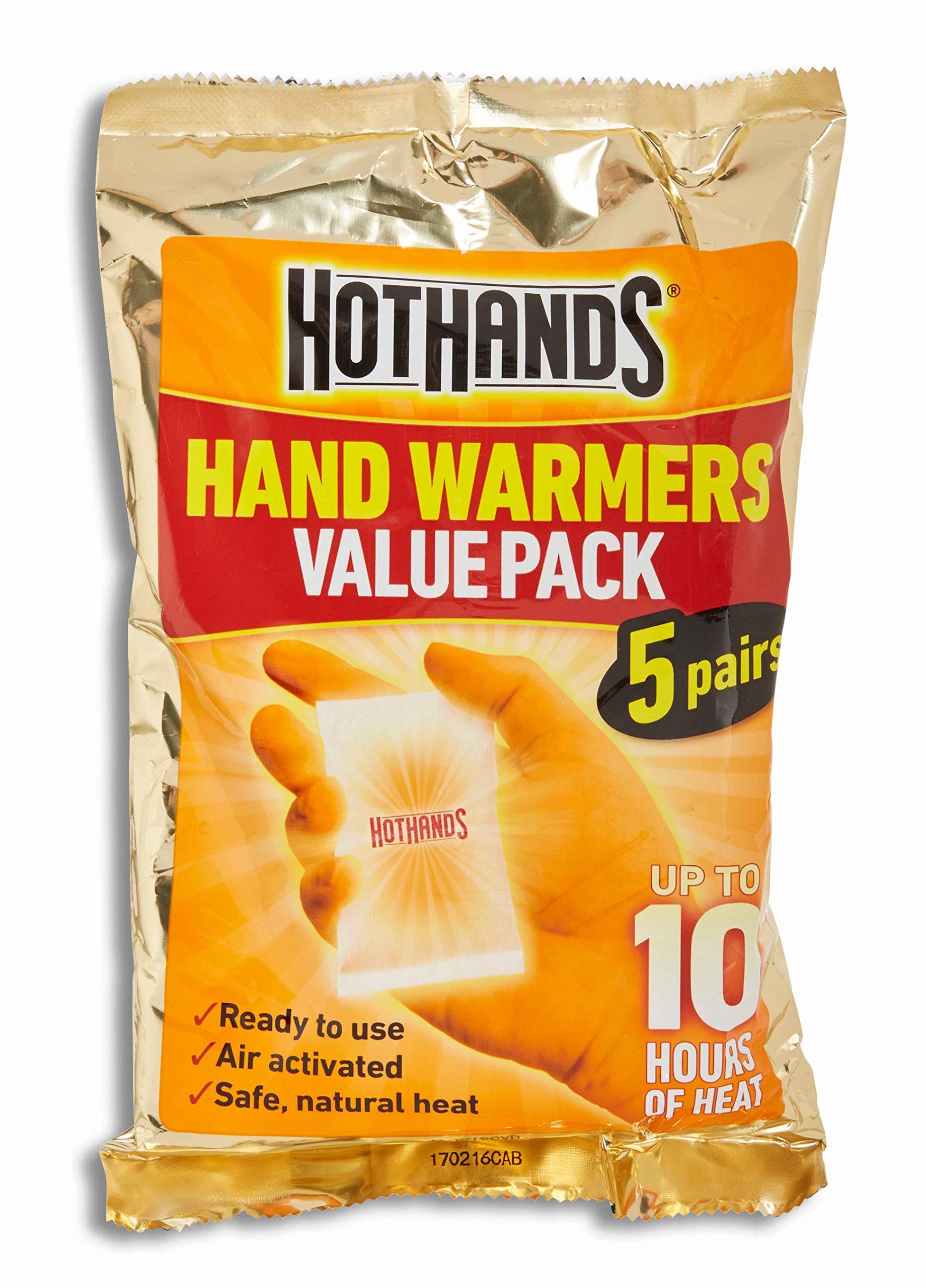 HOTHANDS Hand Warmers Pair Value Pack Air Activated Warmers Up to 10 Hours of Heat, 5 count - Image 1