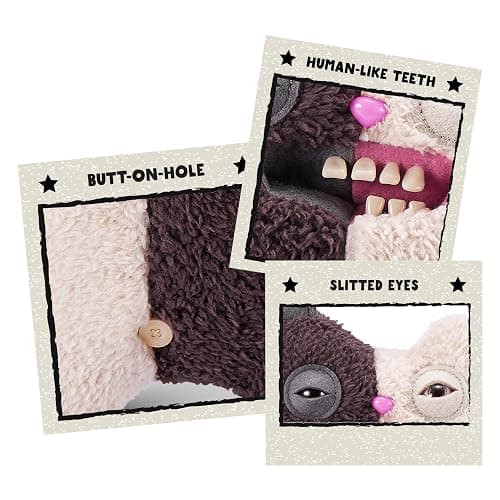 Fuggler Misfit Monsters Series 1 9" by ZURU Funny Ugly Monster Plush Toy (Rabid Tooth - Brown & Beige) thumbnail 4
