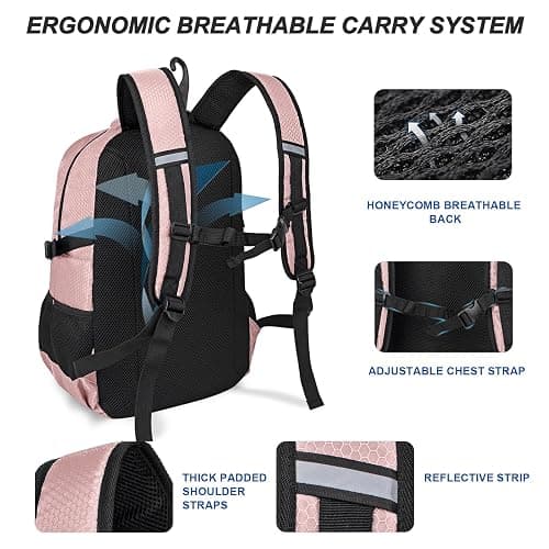 TENFLY Basketball Backpack with Separate Ball & Ventilated Shoe Compartment, Sports Bag with Hook for Men Women Teens Training Travel thumbnail 7