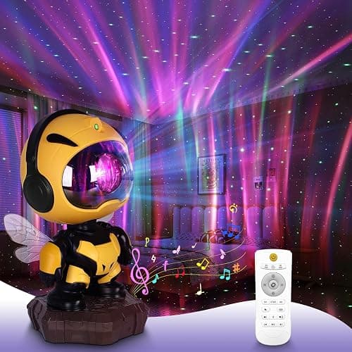 Star Galaxy Night Light Projector for Kids Bedrooms -Star Projector- Little Bee Projector Lamp- Galaxy Projector with Timing and Remote Control Functi - Image 1
