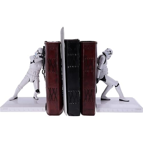 Nemesis Now Serre-Livres Stormtrooper Original de 18,5 cm, résine, Blanc, Produit sous Licence Officielle Stormtrooper, Deux Figurines Stormtrooper pour Garder Vos Livres Droits - Image 1