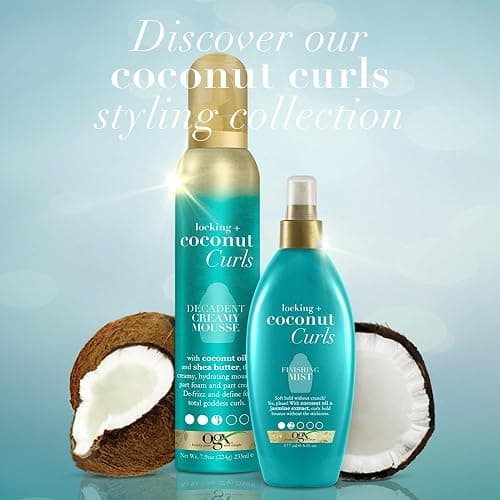 OGX Locking + Coconut Curls Decadent Creamy Mousse, 7.9 Ounce thumbnail 7