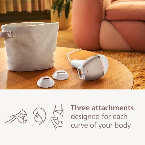 Philips Lumea 8000 Series IPL Hair Removal Device, Permanent Laser Hair Reduction for Women & Men, Easy and Comfortable Use at Home, SenseIQ, 3 Attachments for Body, Face, Intimate, BRI937/03 thumbnail 7