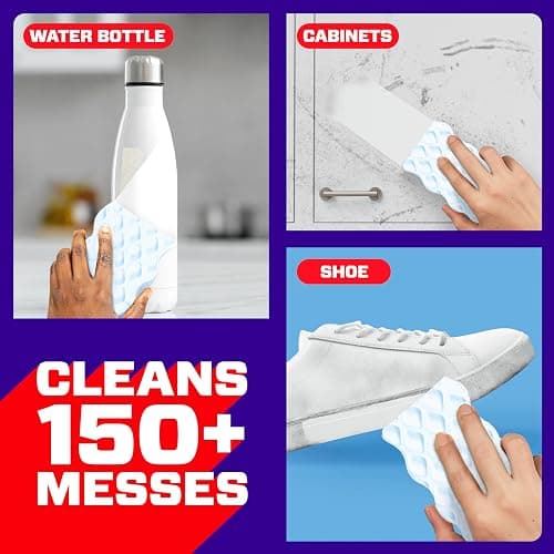 Mr. Clean Magic Eraser, All Purpose Cleaner, Cleaning Scrubber, Wall, Sneaker, Kitchen, Bathroom, Shower Cleaning Supplies, Melamine Pads, Whole Home Extra Durable, 12ct thumbnail 7