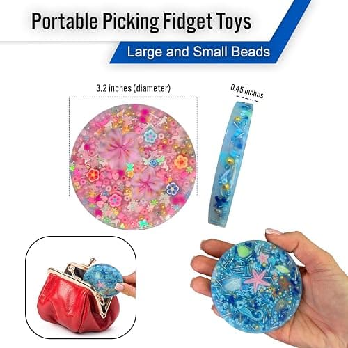 Generic Picky Pad 2 Pcs - Multicolor Fidget Pads, Fidget Toy for Skin Picking, Trichotillomania & Dermatillomania, ADHD Pick Pad, Sensory, Adult thumbnail 2