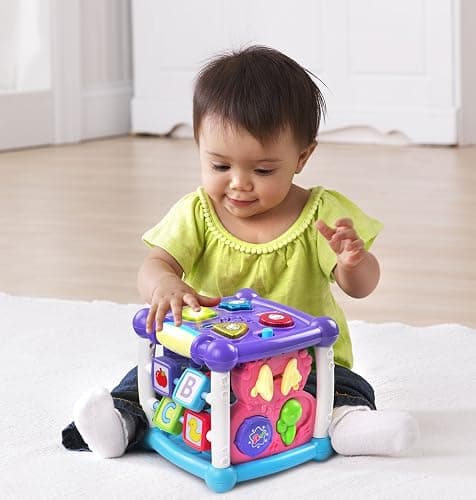 VTech Busy Learners Activity Cube, Purple thumbnail 2