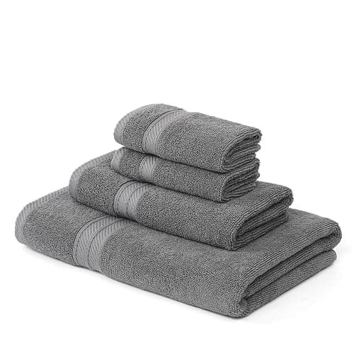Modern Threads Trefoil Filigree 6-Piece 100% Cotton Towel Set – Reversible Yarn Dyed Jacquard – Includes 2 Bath Towels, 2 Hand Towels, 2 Washcloths – Absorbent, Quick Dry, Soft & Durable – Dark Gray | 6-Piece, Reversible, Yarn Dyed, Jacquard, Hand Towels, Washcloths, 100% Combed Cotton thumbnail 7