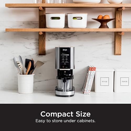 Ninja NC301 CREAMi Ice Cream Maker, for Gelato, Mix-ins, Milkshakes, Sorbet, Smoothie Bowls & More, 7 One-Touch Programs, with (2) Pint Containers & Lids, Compact Size, Perfect for Kids, Silver thumbnail 14