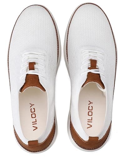 VILOCY Men's Casual Dress Sneakers Oxfords Business Mesh Breathable Walking Shoes Tennis Comfortable thumbnail 8