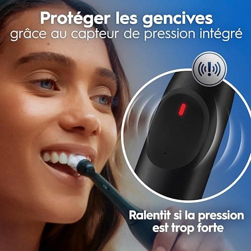 Oral-B Brosse A Dents Electrique iO 2 Noire, 3 Modes De Nettoyage, Brossage Souple Et Silencieux, Capteur De Pression, Brossette Oral B De Rechange, Chargeur, Etui De Voyage thumbnail 8