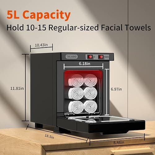 Asiakarn Towel Warmer, Hot Towel Warmers Spa, 5L Mini Towel Warmer, Small Towel Warmer for Facials. thumbnail 2