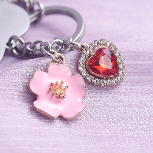Cute Keychain Ohana Means Family Friendship Gifts For Daughter Teens Girls | Gift for Birthday Christmas 316L Stainless Steel Highly Polished Engraved Heart Keychain with Gift Box thumbnail 8