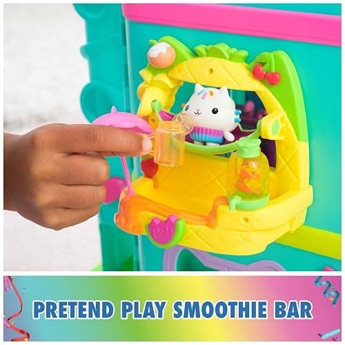 DreamWorks GABBY'S Dollhouse, Cakey’s Fruit Smoothie Balcony Playset, 8-Pcs with Toy Figures, Dollhouse Accessories & Sensory Play, Kids Toys for Girls & Boys 3+ thumbnail 9