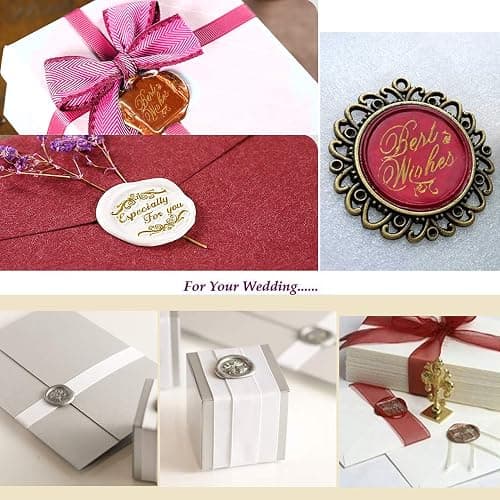 YIPLED 728PCS Wax Seal Stamp Kit with 24 Color(30 Pieces per Color) for Beginners, Ideal for Wedding Invitations, Christmas Letters, Craft Projects, Gift & Wine Sealing thumbnail 7