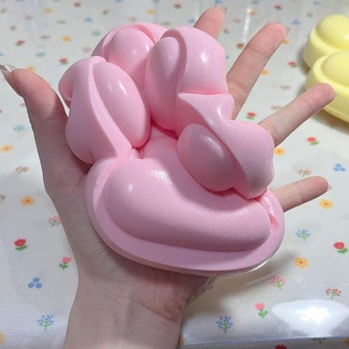 SUISUILE 5.5 Inch Large Cat Paw Slow Rising Squishy Toys, Kawaii Sticky Paw Squeeze Toy, Super Soft Slow Rebound Fidget Toys for Stress Relief ADHD Desk Accessory (Pink) thumbnail 7