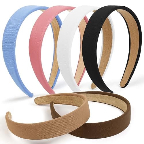 Headbands for Women Girls Trendy Non Slip Headband for Long Short Hair, Cute Ribbed Women Headbands Elastic Hair Bands Fashion Hard Head Band Accessories 1 Inch - Image 1