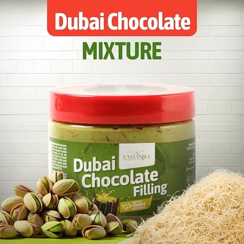 Eastanbul Dubai Chocolate Bar Mixture, 8oz, Dubai Chocolate Bar Pistachio Filling, Crispy Premium Kataifi and Pistachio Cream, Single Ingredient to Make Viral Candy, No Palm Oil thumbnail 3