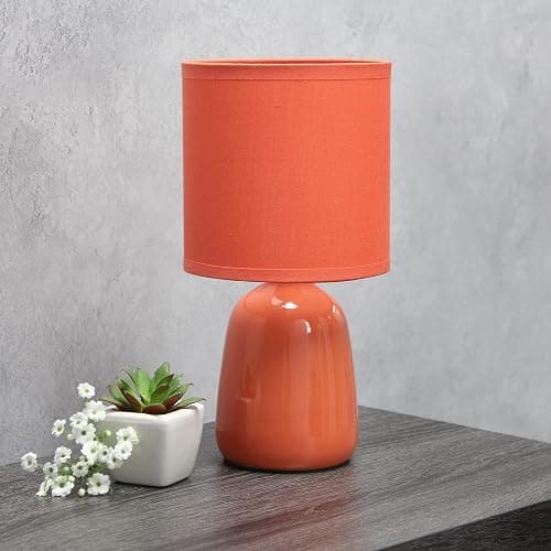 Simple Designs Table Lamp, Orange (LT1134-ORG) thumbnail 12