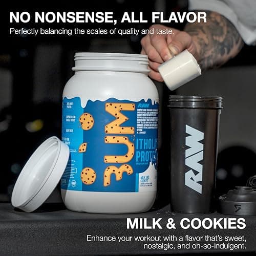 RAW Whey Isolate Protein Powder, Milk & Cookie (CBUM Itholate) - 100% Grass-Fed Sports Nutrition Powder for Muscle Growth & Recovery - Low-Fat, Low Carb, Naturally Flavored - 25 Servings thumbnail 4