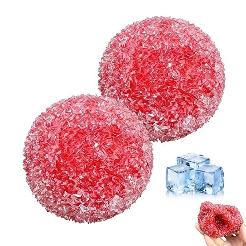 Waxberry Crunchy Squishy Stress Balls, 2Pcs Ice Skin Moldable Fidget Toys, Slow Rising Sensory Squeeze Toy for Relaxation - Image 1