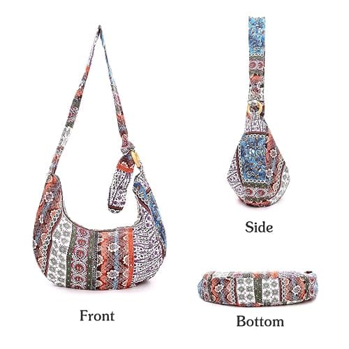 PORRASSO Crossbody Bag Hippie Shoulder Bag Women Sling Bag Handmade Messenger thumbnail 7