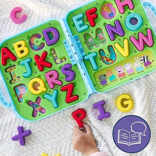 Peppa Pig Peppa’s Alphabet Case, ABC Learning Toys, Puzzle Preschool Games for Classroom, Back to School Gifts for Kids, Ages 3+ thumbnail 7