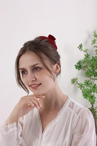 OideGuiing Durable Acetate Hair Clips - 4-Inch Cherry Red Claw Clips for Fine and Thick Hair (Red) thumbnail 5