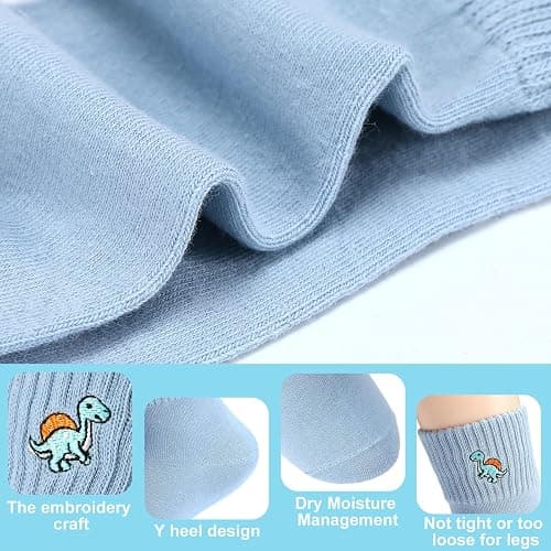 Eurzom 10 Pairs Socks Womens Crew Elastic Ankle Length Cotton Socks Aesthetic Cute Lightweight Low Cut Gifts for Women thumbnail 5