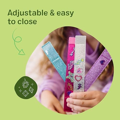 Melissa & Doug Design-Your-Own Bracelets with 100+ Sparkle Gem & Glitter Stickers, Kids Snap Bracelets, Stickers & Jewelry Crafts, Preschool Toys for Girls & Boys Ages 4+ thumbnail 6