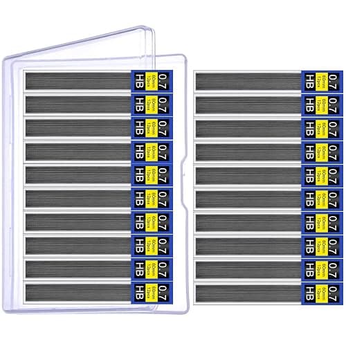 Morepack 0.7mm Lead Refills for Mechanical Pencil 240 Pcs | Break Resistant Black HB Leads - Image 1