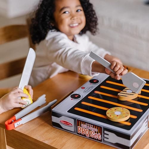 Melissa & Doug Grill and Serve BBQ Set with Pretend Play Toy Food & Kids Play Kitchen Accessories, Preschool Learning Toys for Girls & Boys 3+ thumbnail 6