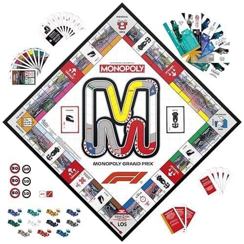 Monopoly F1 Edition Brettspiel | offiziell Lizenziertes Formula 1 Spiel | Familienspiel für Kinder, Jugendliche und Erwachsene | 2 — 6 Spieler | 45 Min. | ab 8 Jahren thumbnail 4