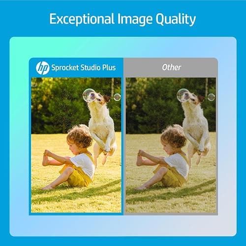 HP Sprocket Studio Plus 4x6 Wireless Instant Photo Printer, 10 Sheets + Cartridge, Wi-Fi, Premium Dye Sublimation, Compact Home Use, Prints Vibrant Color Pictures, Editing App for Creative Photos thumbnail 7
