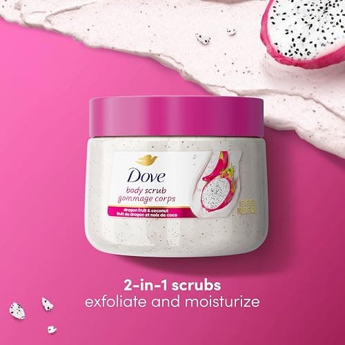 Dove Body Scrub Dragon Fruit & Coconut Cream Body Scrub Exfoliates and Deeply Nourishes for Smooth, Radiant Skin 15 oz thumbnail 3