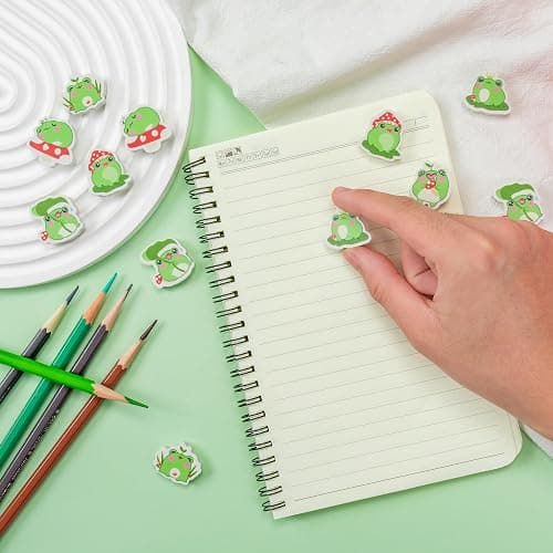 Yopyame 120PCS Frog Erasers Cute Animal Erasers Bulk Assorted Novelty Fun Pencil Eraser Puzzle Eraser Desk Pet School Carnival Reward Student Homework Prizes Gift Filling Party Favors thumbnail 2