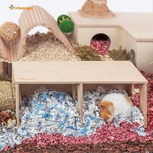 Niteangel Hamster Secret Peep Shed 2-Chamber Hideout & Tunnel Exploring Toys (Large - for Syrian Hamster) thumbnail 3