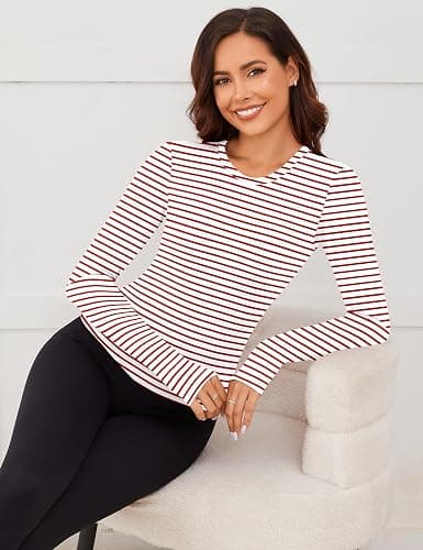 Rapbin Thermal Shirts for Women Long Sleeve Tops Ladies Fleece Undershirt for Winter Cold Weather with Thumb Holes XS-L thumbnail 5