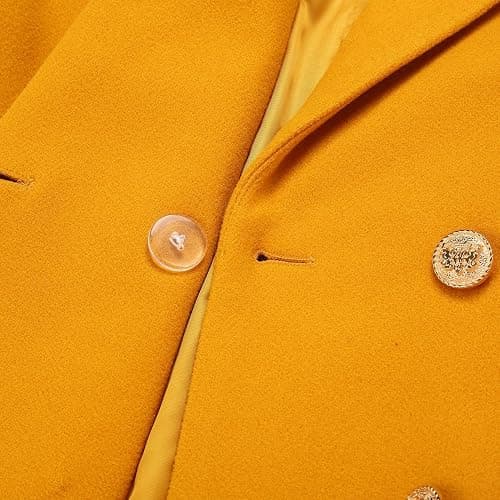 IDEALSANXUN Womens Fall Winter Wool Coats Double Breasted Midi Peacoat Trench Coats thumbnail 7