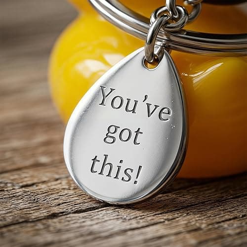 Virelle Encouragement Duck Keyring Good Luck Charm for Exams – You’ve Got This Small Duck Keychain Thoughtful Sentimental Gift for Women Students thumbnail 4