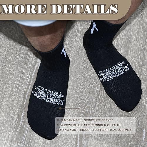 Ao Yee ZGL 3 Pairs Christian socks Prayer socks Birthday Gifts for Dad,Men Husband Grandp Fathers Day Christmas thumbnail 3