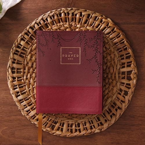 The Prayer Bible: Pray God’s Word Cover to Cover (NKJV, Burgundy Leathersoft, Red Letter, Comfort Print) thumbnail 2