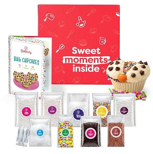 Baketivity Bug Cupcakes Kids Baking Kit with Pre-Measured Ingredients | Bake Delicious Bug Cupcakes DIY Activity Kit Includes Decorating Supplies, Easy Recipe, Great Gift for Boys & Girls Ages 6–12 - Image 1