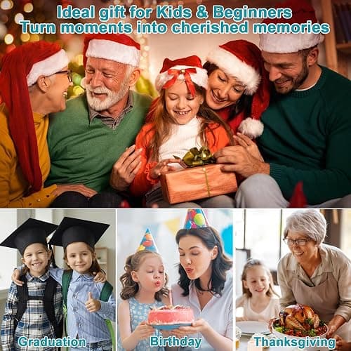 Digital Camera, Camera for Kids, UHD 4K 48MP Point and Shoot Digital Cameras with 64GB SD Card and 16X Digital Zoom Anti Shake, Compact Portable Small Gift for Boys Girls Students, Black thumbnail 6