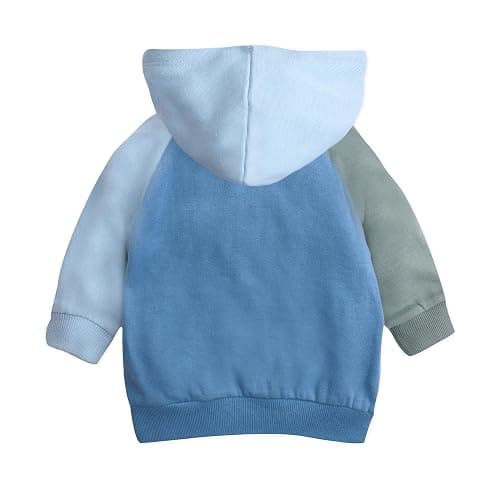 Butterblu Patch 2-piece Colorblock Hoodie and Jogger Set Organic Cotton | GOTS Certified Organic Cotton Hoodie Sweatshirt and Joggers for Baby and Toddler Boys, Girls, Unisex thumbnail 3