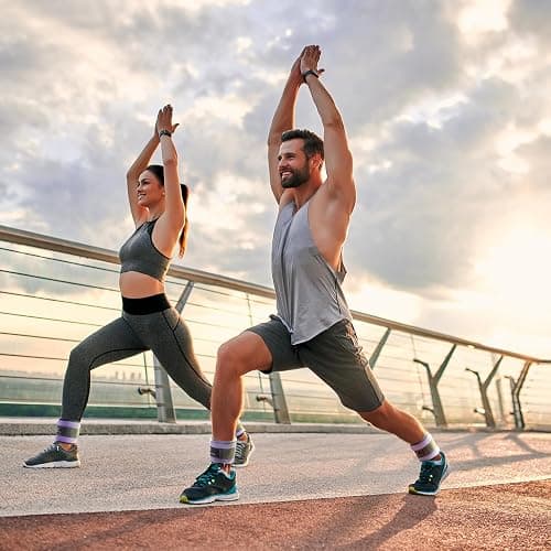 Sportneer Ankle Weights Wrist Weights Pair of 1/2/4/6/10 LBS for Men Women Kids Strength Training Wrist and Ankle Weights Set with Reflective Strips for Dancing Running Walking Fitness Workout Gym thumbnail 7